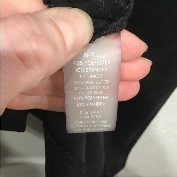 Calvin Klein Women’s Black Faux Suede Sheath Dress Size 6 Sleeveless Midi Logo - Picture 4 of 7